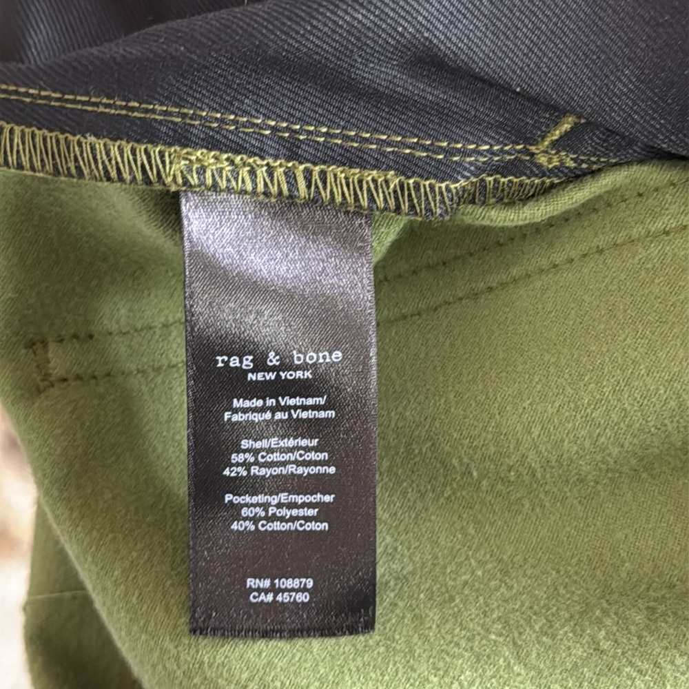 Rag & Bone Cailyn Japanese Satin Cargo Pants Size 30 Army Green - Picture 14 of 16
